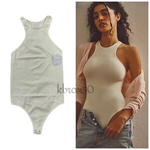 Free People Intimately Free Down To Earth Bodysuit in Ivory New with Tags XS/S